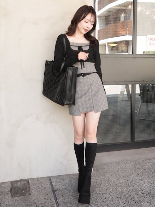 コルセットチェックトップス（その他トップス）｜LIPSERVICE（リップ