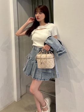 「LIPSERVICE（リップサービス）のアイテム（トップス）」を使った、LIP SERVICEさん（レディース・158cm）の春コーディネート