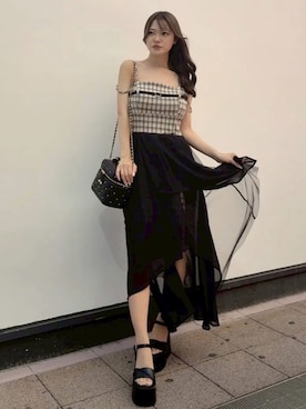 「LIPSERVICE（リップサービス）のアイテム」を使った、LIP SERVICEさん（レディース・153cm）の夏コーディネート