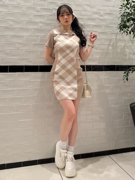 「LIPSERVICE（リップサービス）のアイテム（ワンピース/ドレス）」を使った、LIP SERVICEさん（レディース・158cm）の夏コーディネート