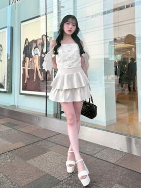 「LIPSERVICE（リップサービス）のアイテム（トップス）」を使った、LIP SERVICEさん（レディース・158cm）の春コーディネート