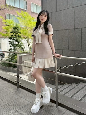 「LIPSERVICE（リップサービス）のアイテム」を使った、LIP SERVICEさん（レディース・158cm）の春コーディネート