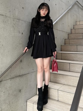 「LIPSERVICE（リップサービス）のアイテム」を使った、LIP SERVICEさん（レディース・158cm）の冬コーディネート