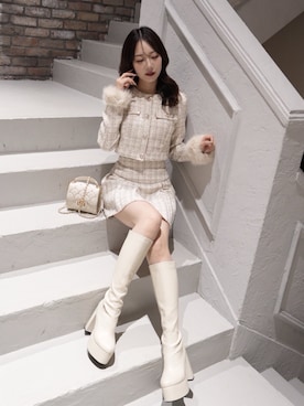 「アイテム（テーラードジャケット、ホワイト系）」を使った、LIP SERVICEさん（レディース・164cm）の秋コーディネート