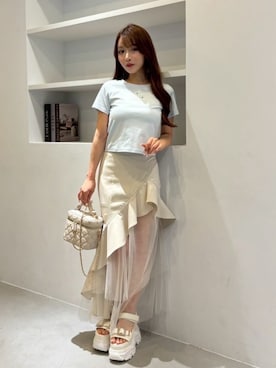 「LIPSERVICE（リップサービス）のアイテム（トップス）」を使った、LIP SERVICEさん（レディース・156cm）の春コーディネート