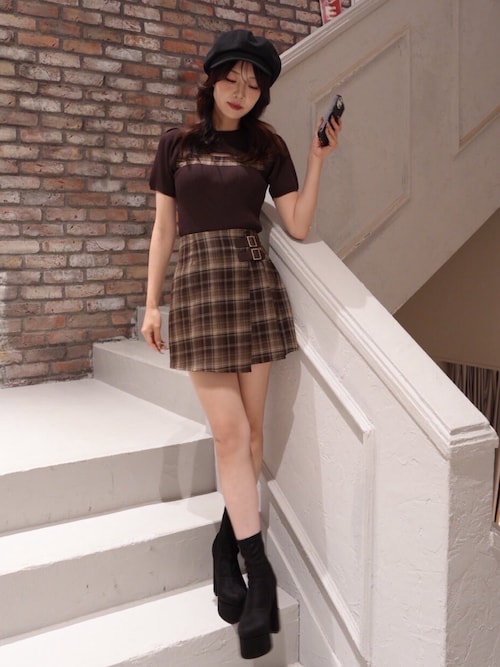 PRADA 迷彩プリーツラップスカート 44 レザーベルト archive PRADA