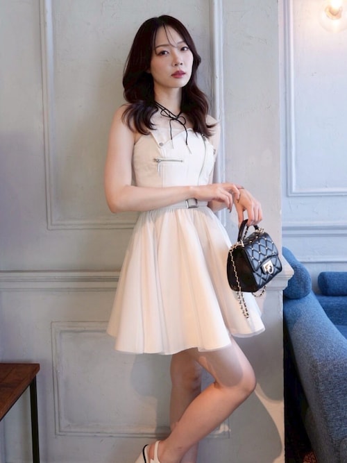 チュールフレアジャンスカワンピース（ワンピース）｜LIPSERVICE