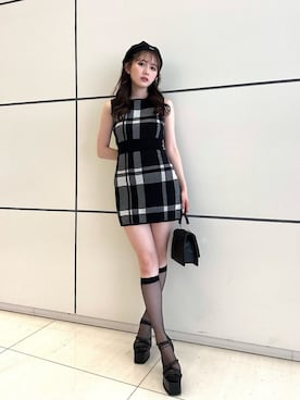 「LIPSERVICE（リップサービス）のアイテム（ワンピース/ドレス）」を使った、LIP SERVICEさん（レディース・158cm）の夏コーディネート