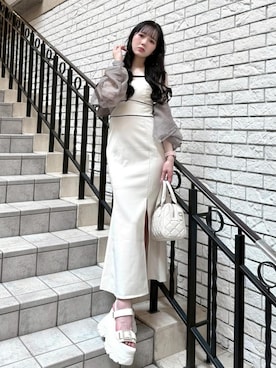 「LIPSERVICE（リップサービス）のアイテム（トップス）」を使った、LIP SERVICEさん（レディース・158cm）の春コーディネート