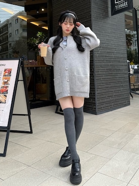 「アイテム（ハンチング/ベレー帽）」を使った、LIP SERVICEさん（レディース・158cm）の秋コーディネート
