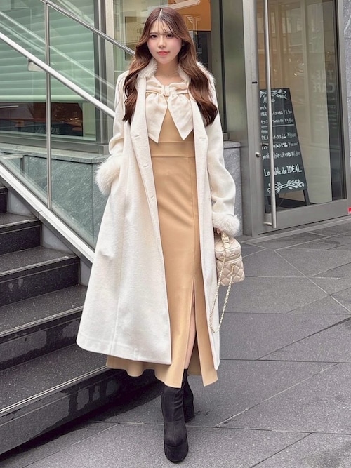 セール】リボンオフショルバイカラーワンピース（ワンピース