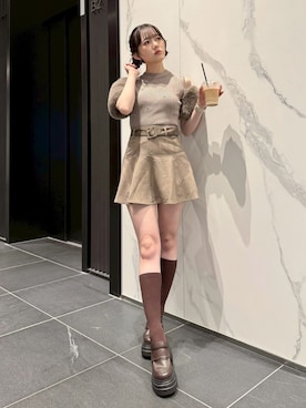 「アイテム（ローファー）」を使った、LIP SERVICEさん（レディース・158cm）の夏コーディネート