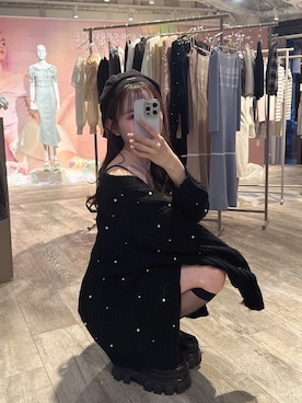 「LIPSERVICE（リップサービス）のアイテム（帽子）」を使った、LIP SERVICEさん（レディース・158cm）の冬コーディネート