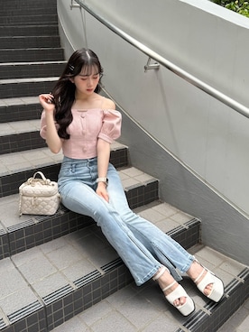 「アイテム（その他トップス）」を使った、LIP SERVICEさん（レディース・158cm）の夏コーディネート