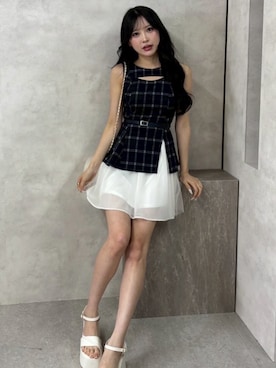 「LIPSERVICE（リップサービス）のレイヤードノースリワンピース（ワンピース、その他）」を使った、LIP SERVICEさん（レディース・160cm）の夏コーディネート