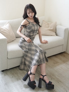 「LIPSERVICE（リップサービス）のマーメイドキャミワンピース（ワンピース、その他）」を使った、LIP SERVICEさん（レディース・158cm）の夏コーディネート