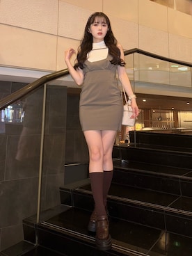 「アイテム（ローファー）」を使った、LIP SERVICEさん（レディース・158cm）の夏コーディネート