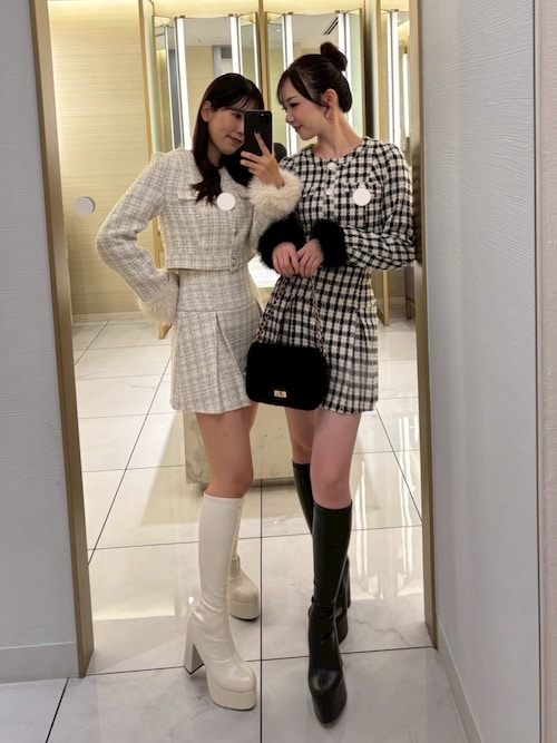 セール】マルチツイードプリーツスカート（スカート）｜LIPSERVICE