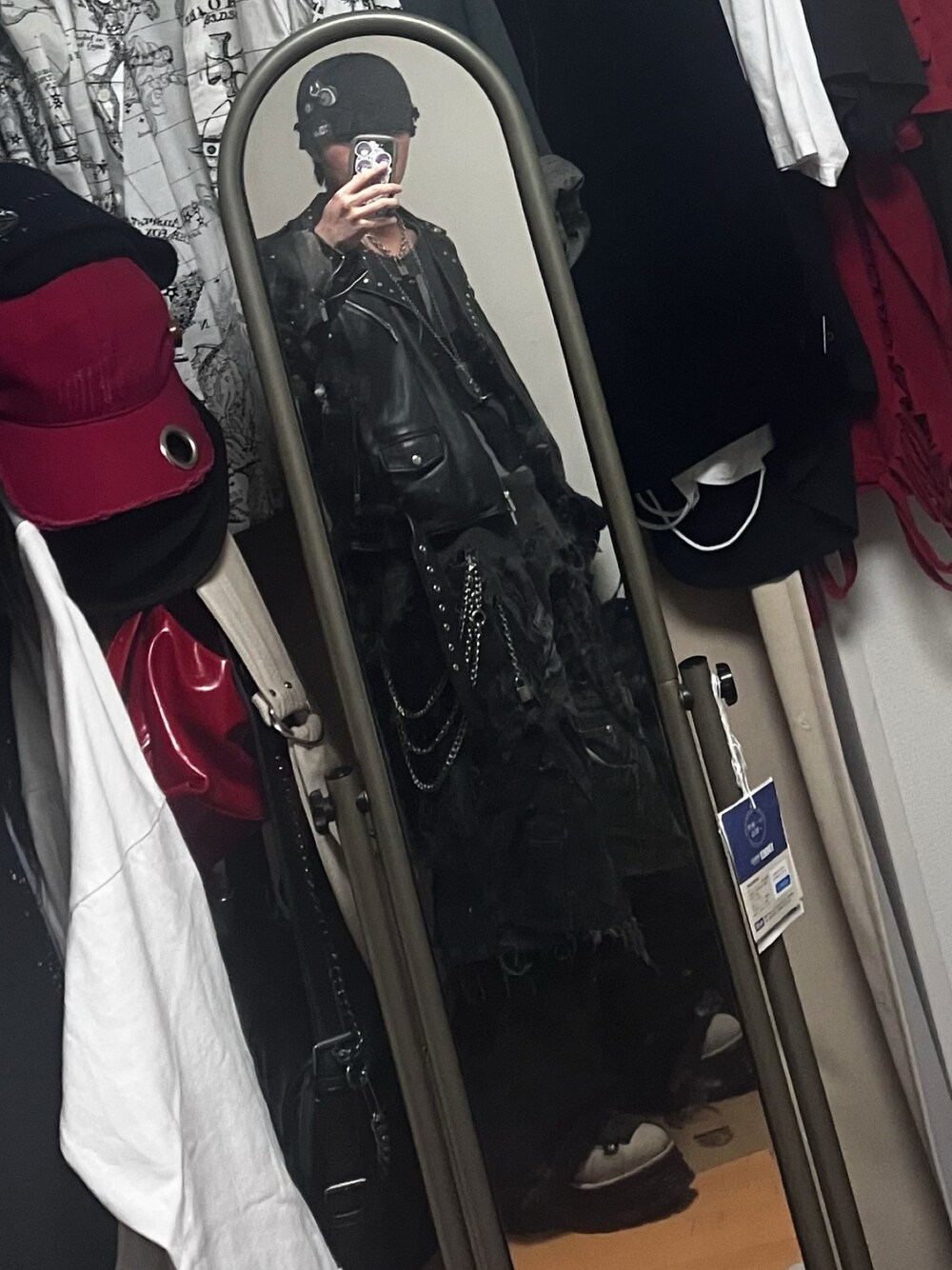 GRANCY】Cross Patch Damaged Thermal Longsleeve Tshirt / クロス