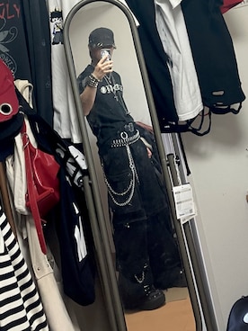 「アイテム（カーゴパンツ）」を使った、naokenさん（メンズ・174cm）の夏コーディネート