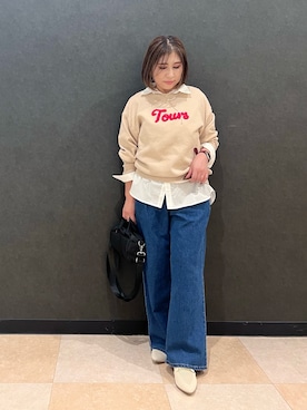 「DRESKIP（ドレスキップ）のアイテム（パンツ）」を使った、Megさん（骨格ストレート・レディース・153cm）の春コーディネート