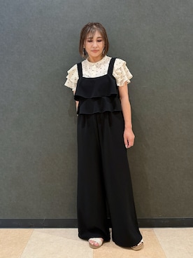 「アイテム（サロペット/オーバーオール）」を使った、Megさん（レディース・153cm）の秋コーディネート