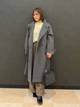 「アイテム（バッグ）」を使った、Megさん（レディース・153cm・40代）の冬コーディネート