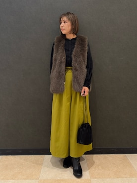 「アイテム（ブーツ）」を使った、Megさん（レディース・153cm）の秋コーディネート