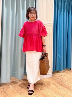 「アイテム（サンダル）」を使った、Megさん（レディース・153cm・40代）の夏コーディネート