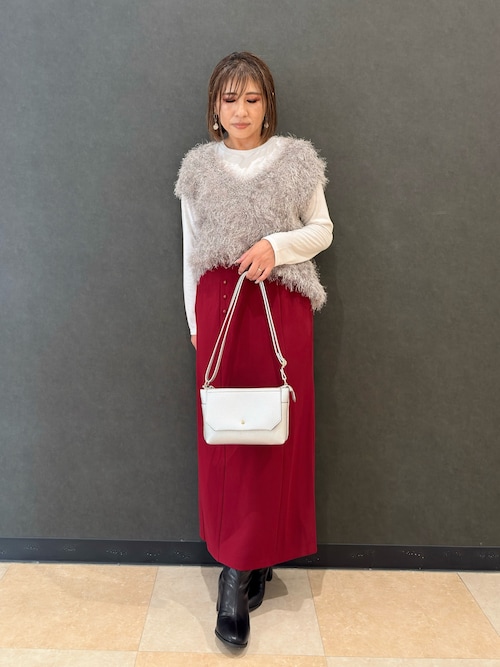 セール】【洗濯後しわになりにくい】ポケット付き ナロースカート