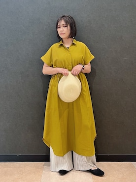「アイテム（帽子）」を使った、Megさん（レディース・153cm・40代）の夏コーディネート