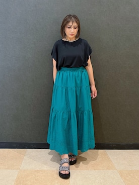 「アイテム（サンダル）」を使った、Megさん（レディース・153cm・40代）の夏コーディネート