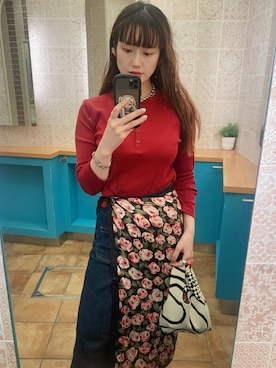 「アイテム（ストール/ショール）」を使った、Kotoさん（レディース・160cm）の秋コーディネート