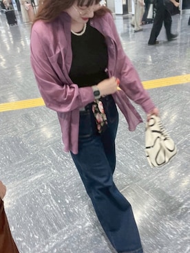 「アイテム（ストール/ショール）」を使った、Kotoさん（レディース・160cm）の秋コーディネート