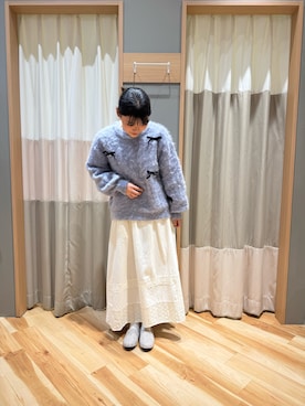 「アイテム（ドレスシューズ、ベージュ系）」を使った、kahoさん（レディース・156cm）の冬コーディネート