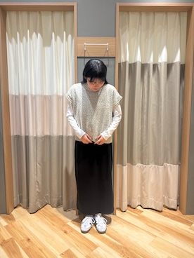 「Samansa Mos2 blue（サマンサモスモスブルー）のアイテム（ベスト）」を使った、kahoさん（レディース・156cm）の冬コーディネート