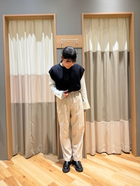 「Samansa Mos2 blue」｜「アイテム（ブーツ）」を使った、kahoさん（レディース・156cm）の冬コーディネート