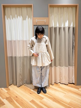 「リネン素材」｜kahoさん（レディース・156cm）の春コーディネート