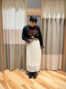 「Samansa Mos2 blue（サマンサモスモスブルー）のアイテム（ブーツ）」を使った、kahoさん（レディース・156cm）の冬コーディネート