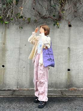 「Panamaboy（パナマボーイ）のアイテム」を使った、mocaさん（レディース・158cm）の春コーディネート