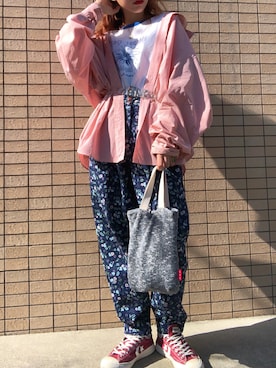 「Panamaboy（パナマボーイ）のアイテム（パンツ）」を使った、mocaさん（レディース・158cm）の秋コーディネート