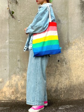 「Panamaboy（パナマボーイ）のアイテム」を使った、mocaさん（レディース・158cm）の春コーディネート