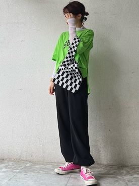 「SPINNS（スピンズ）のアイテム（スウェットパンツ）」を使った、mocaさん（レディース・158cm）の春コーディネート
