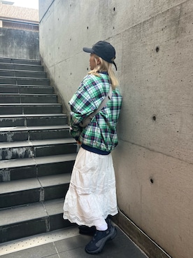 「VINTAGE（ヴィンテージ）のアイテム（その他トップス）」を使った、mocaさん（レディース・158cm）の春コーディネート