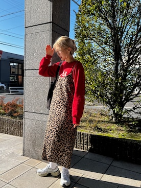 「NIKE（ナイキ）のNIKE W V2K RUN / ナイキ ウィメンズ V2K ラン 【SP】（スニーカー）」を使った、mocaさん（レディース・158cm）の春コーディネート