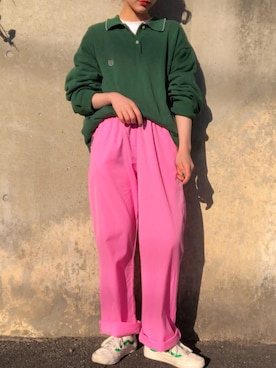 「CHAPS（チャップス）のアイテム」を使った、mocaさん（レディース・158cm）の冬コーディネート