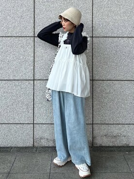 「Panamaboy（パナマボーイ）のアイテム」を使った、mocaさん（レディース・158cm）の秋コーディネート