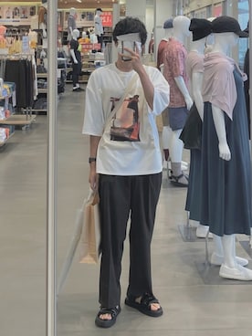 「CASPER JOHN」｜「アイテム（サンダル）」を使った、Shunさん（メンズ・175cm）の夏コーディネート