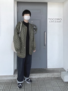 「BeAMS DOT（ビームスドット）のアイテム（ジャケット/アウター）」を使った、Shunさん（メンズ・175cm）の春コーディネート
