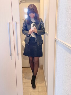 「台形スカート」｜Riri_︎︎aさん（レディース・164cm）の秋コーディネート